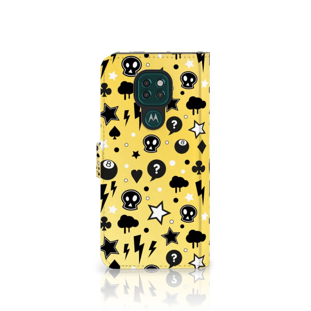 Telefoonhoesje met Naam Motorola Moto G9 Play | E7 Plus Punk Geel