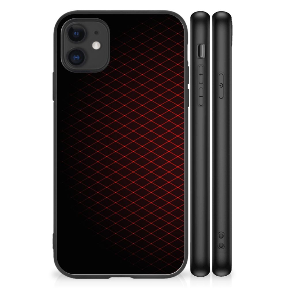 iPhone 11 Back Case Geruit Rood B2C Telecom