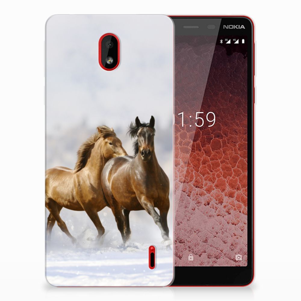 Nokia 1 Plus TPU Hoesje Paarden