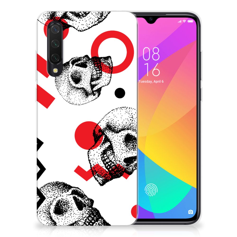 Silicone Back Case Xiaomi Mi 9 Lite Skull Red B2C Telecom