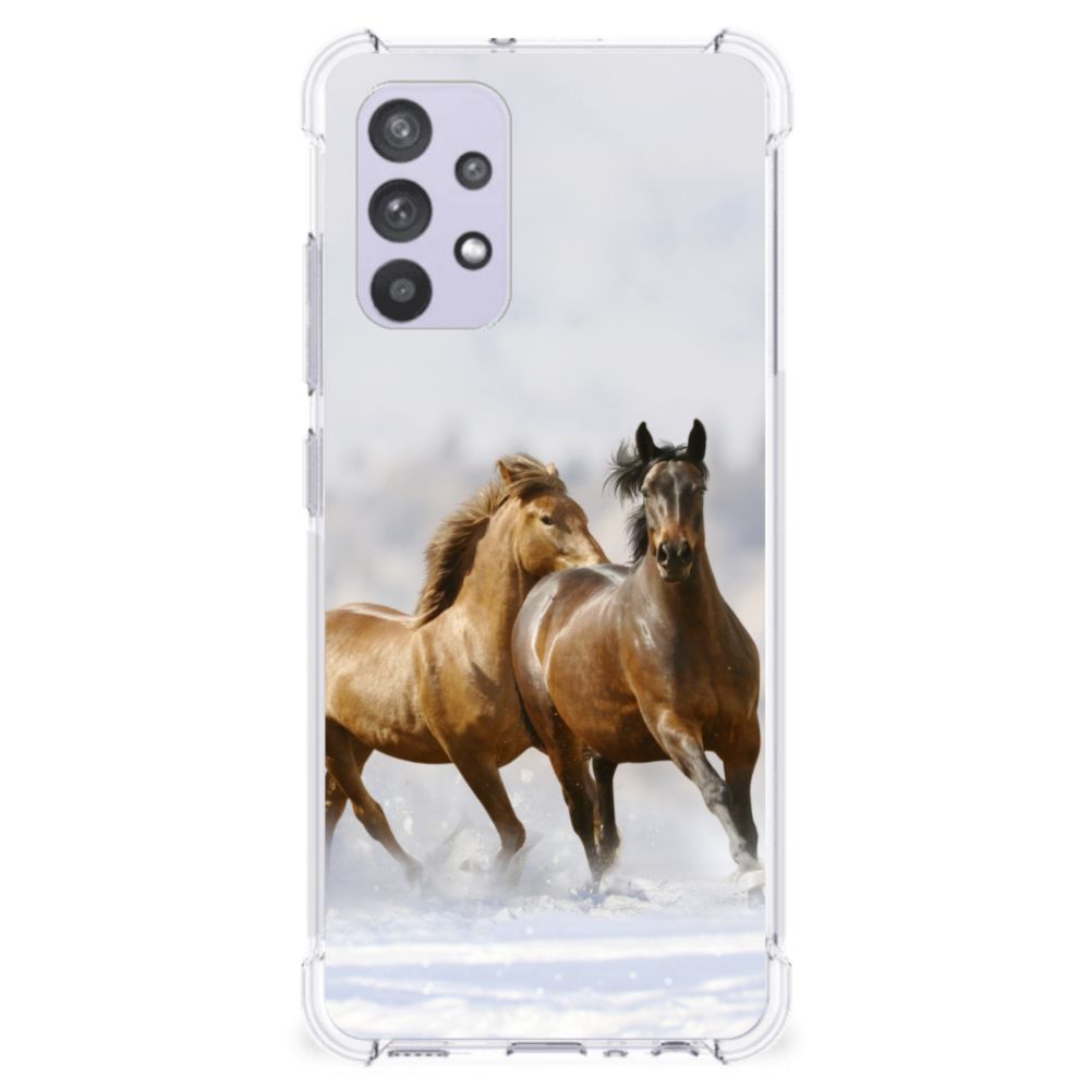 Samsung Galaxy A32 4G | A32 5G Enterprise Editie Case Anti-shock Paarden