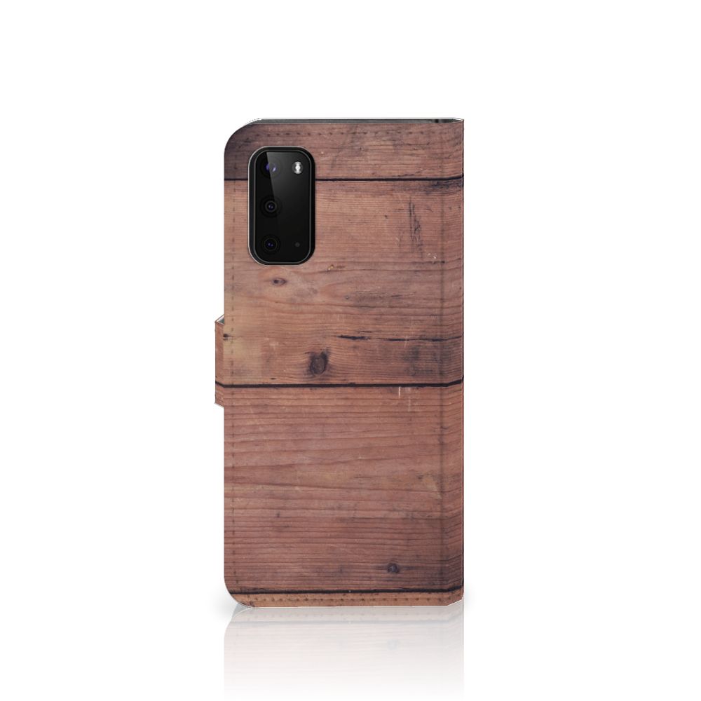 Samsung Galaxy S20 Book Style Case Old Wood