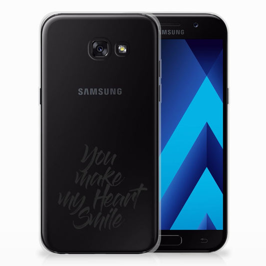 Samsung Galaxy A5 2017 Siliconen hoesje met naam Heart Smile