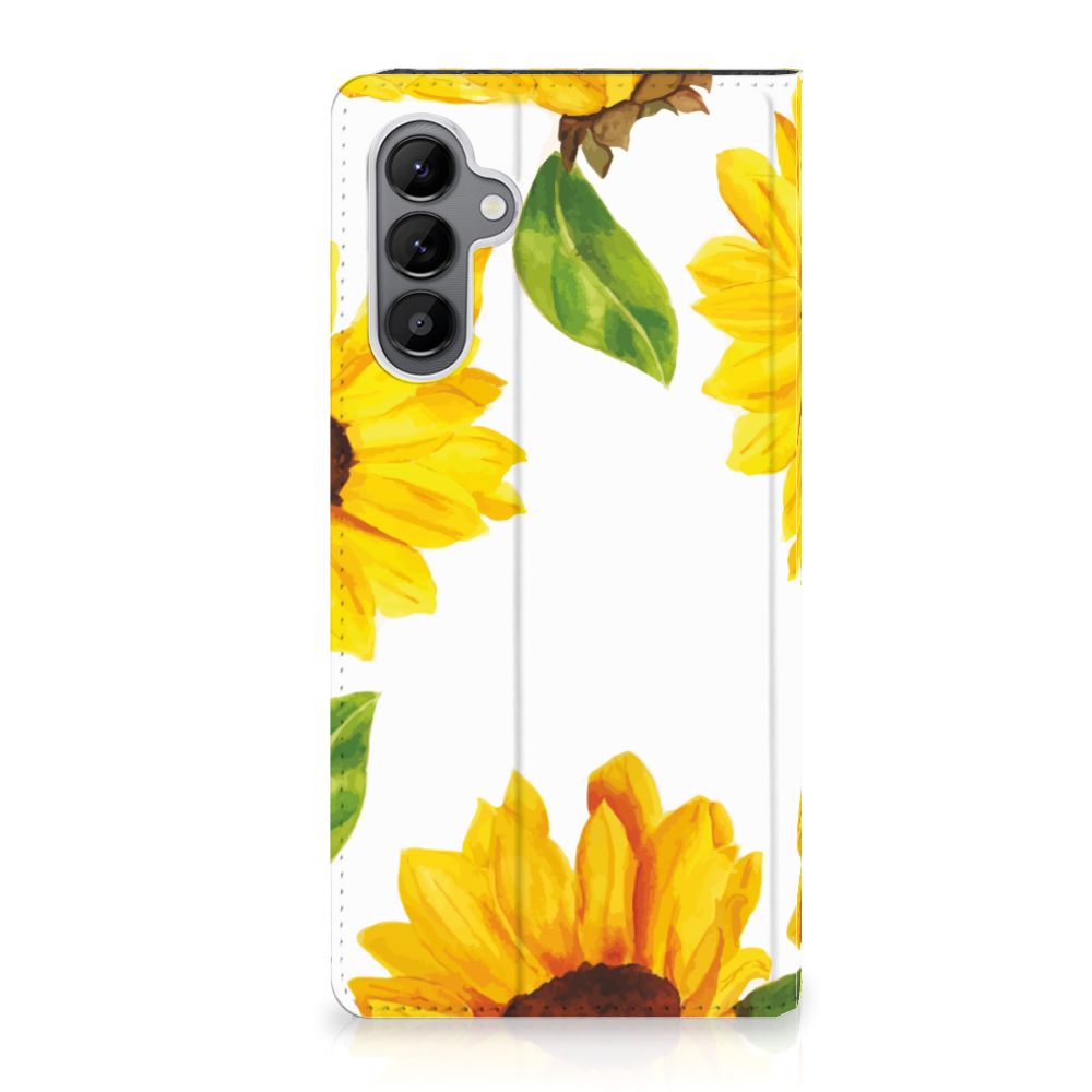 Smart Cover voor Samsung Galaxy A34 Zonnebloemen - B2C Telecom