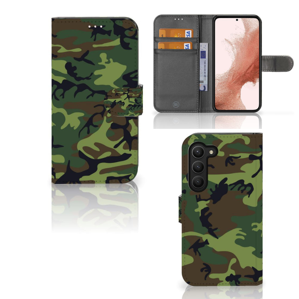 Samsung Galaxy S23 Telefoon Hoesje Army Dark