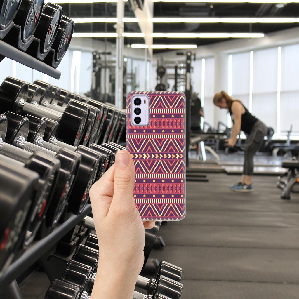 Motorola Moto G42 TPU bumper Aztec Paars B2C Telecom