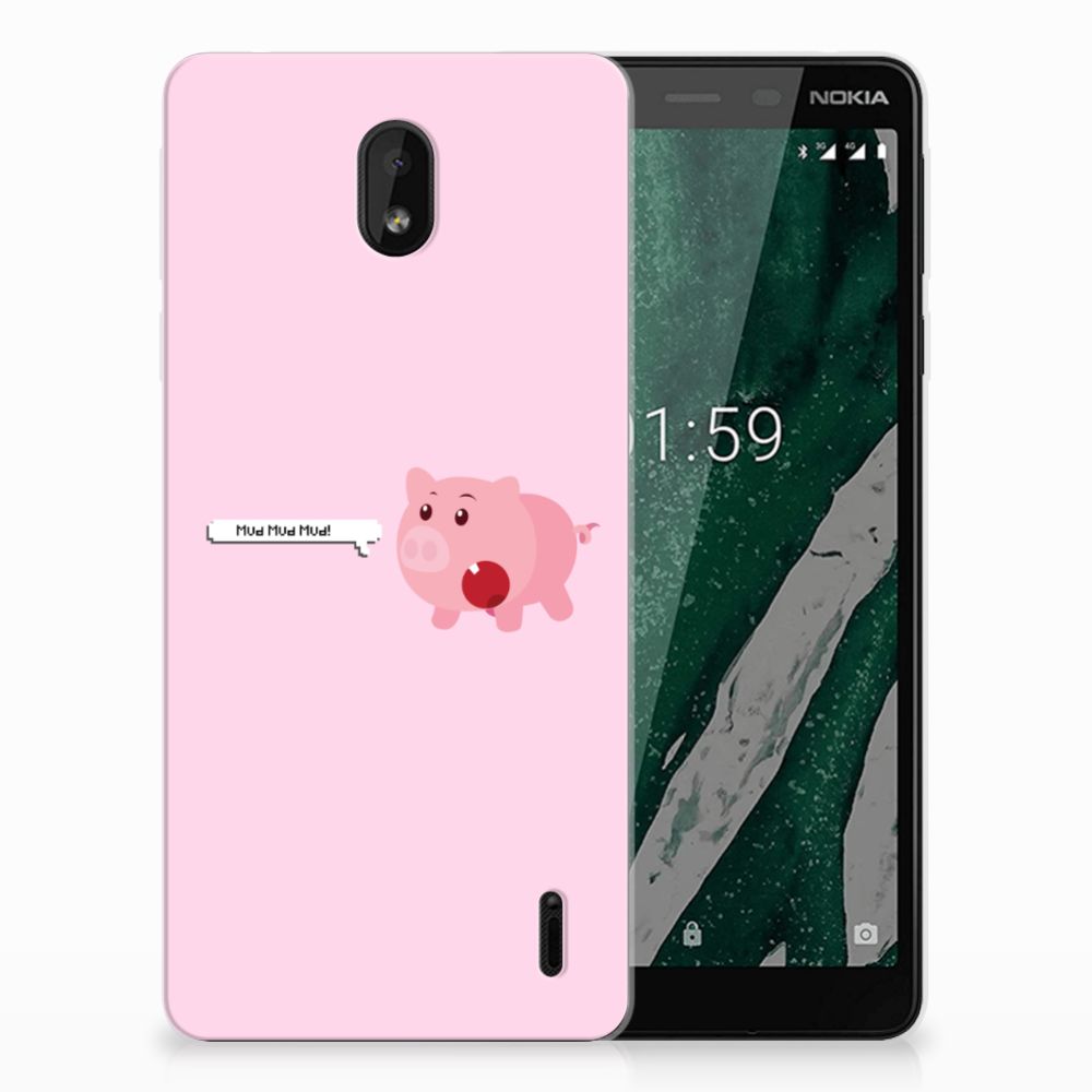 Nokia 1 Plus Telefoonhoesje met Naam Pig Mud