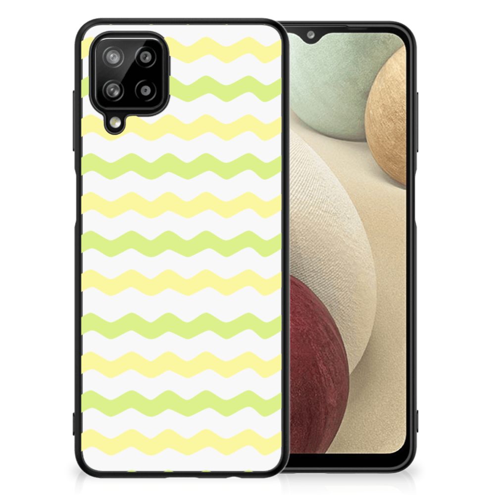 Samsung Galaxy A12 Back Case Waves Yellow