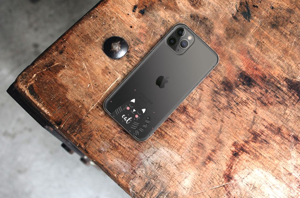 Apple iPhone 11 Pro Telefoonhoesje met Naam Cat Good Day