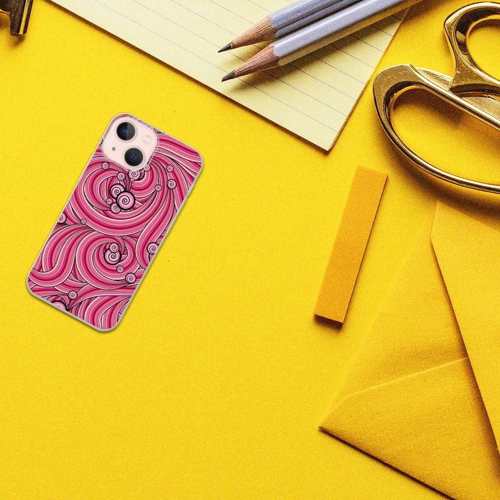 iPhone 13 mini Hoesje maken Swirl Pink B2C Telecom