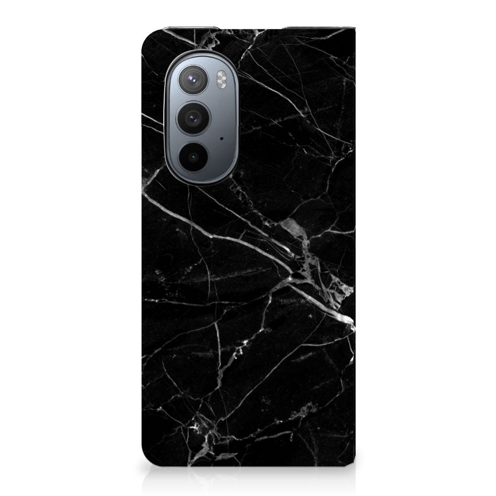 Motorola Edge 30 Pro Standcase Marmer Zwart - Origineel Cadeau Vader - B2C Telecom