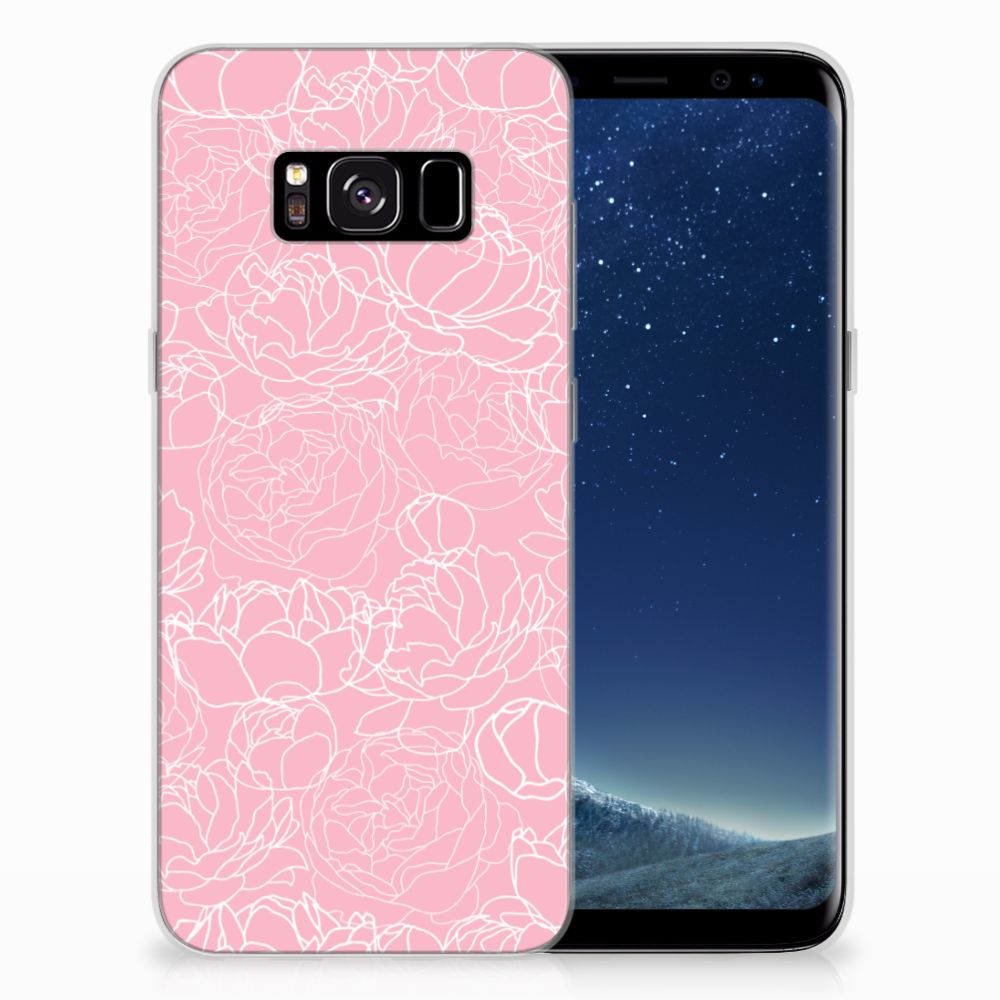 Samsung Galaxy S8 TPU Case White Flowers