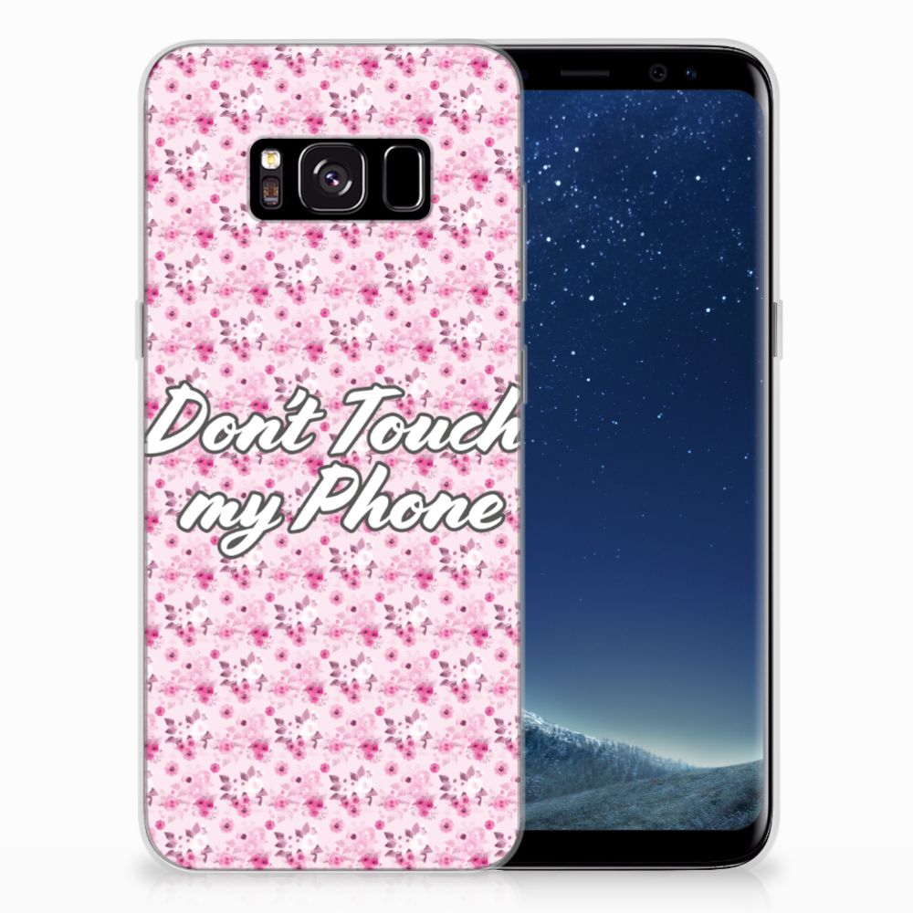 Samsung Galaxy S8 Silicone-hoesje Flowers Pink DTMP