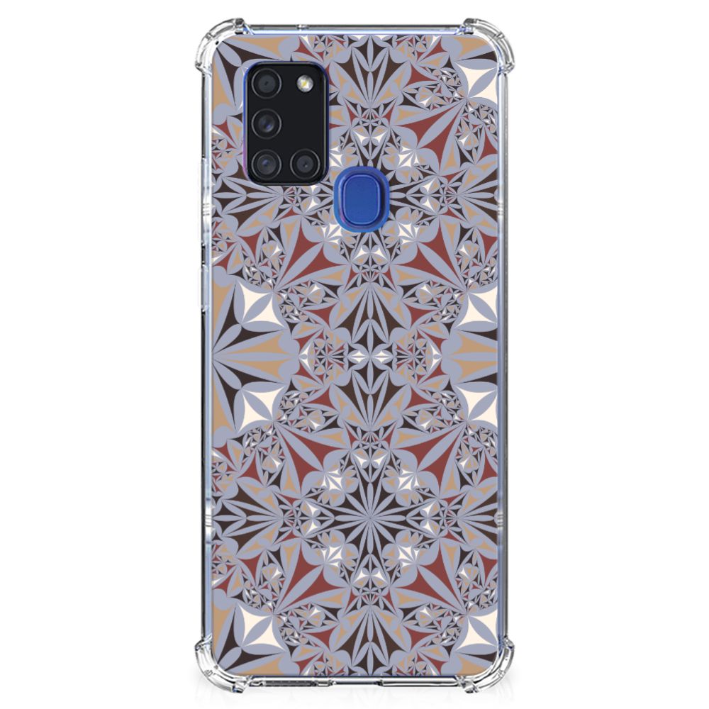 Samsung Galaxy A21s Anti-Shock Hoesje Flower Tiles