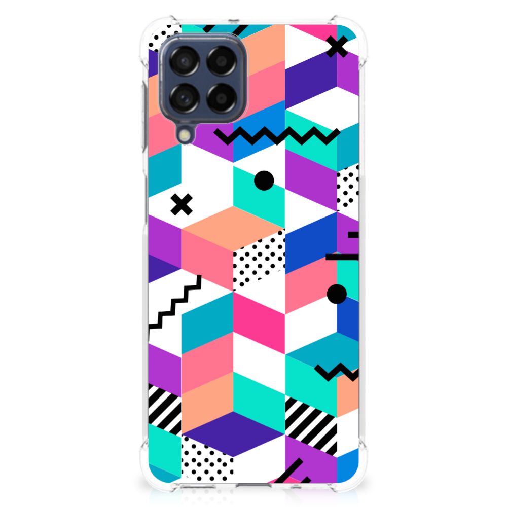 Samsung Galaxy M53 Shockproof Case Blokken Kleurrijk B2C Telecom