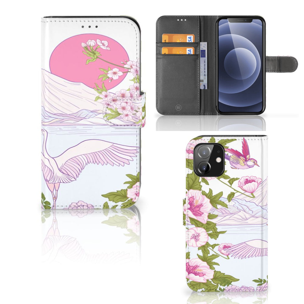 iPhone 12 | 12 Pro (6.1") Telefoonhoesje met Pasjes Bird Standing