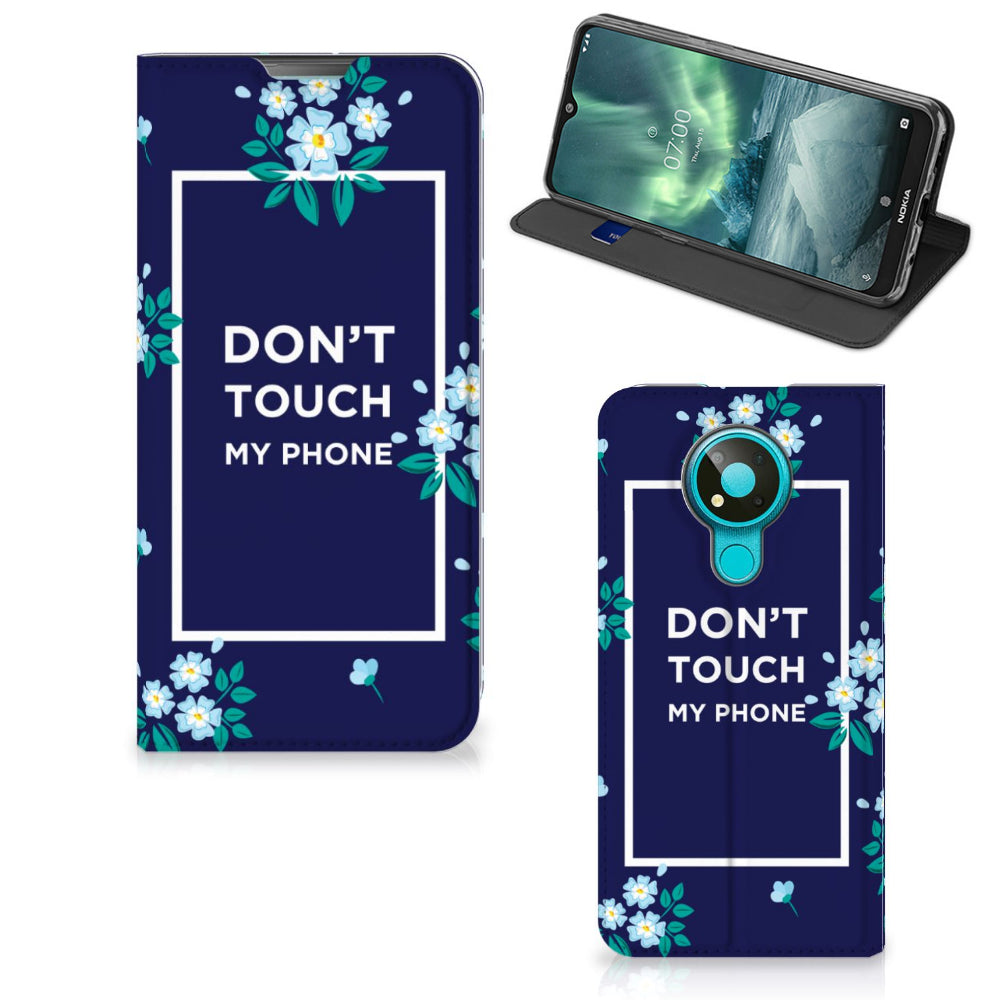 Nokia 3.4 Design Case Flowers Blue DTMP