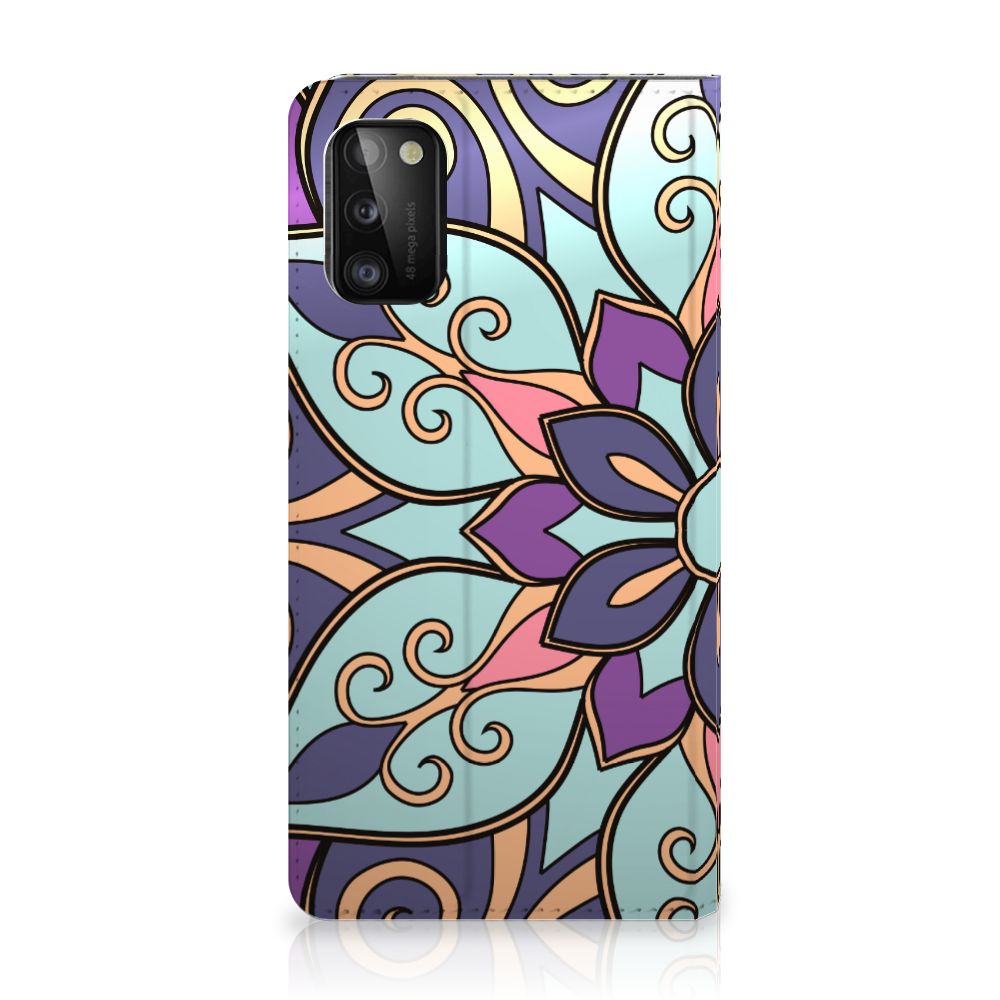Samsung Galaxy A41 Smart Cover Purple Flower - B2C Telecom