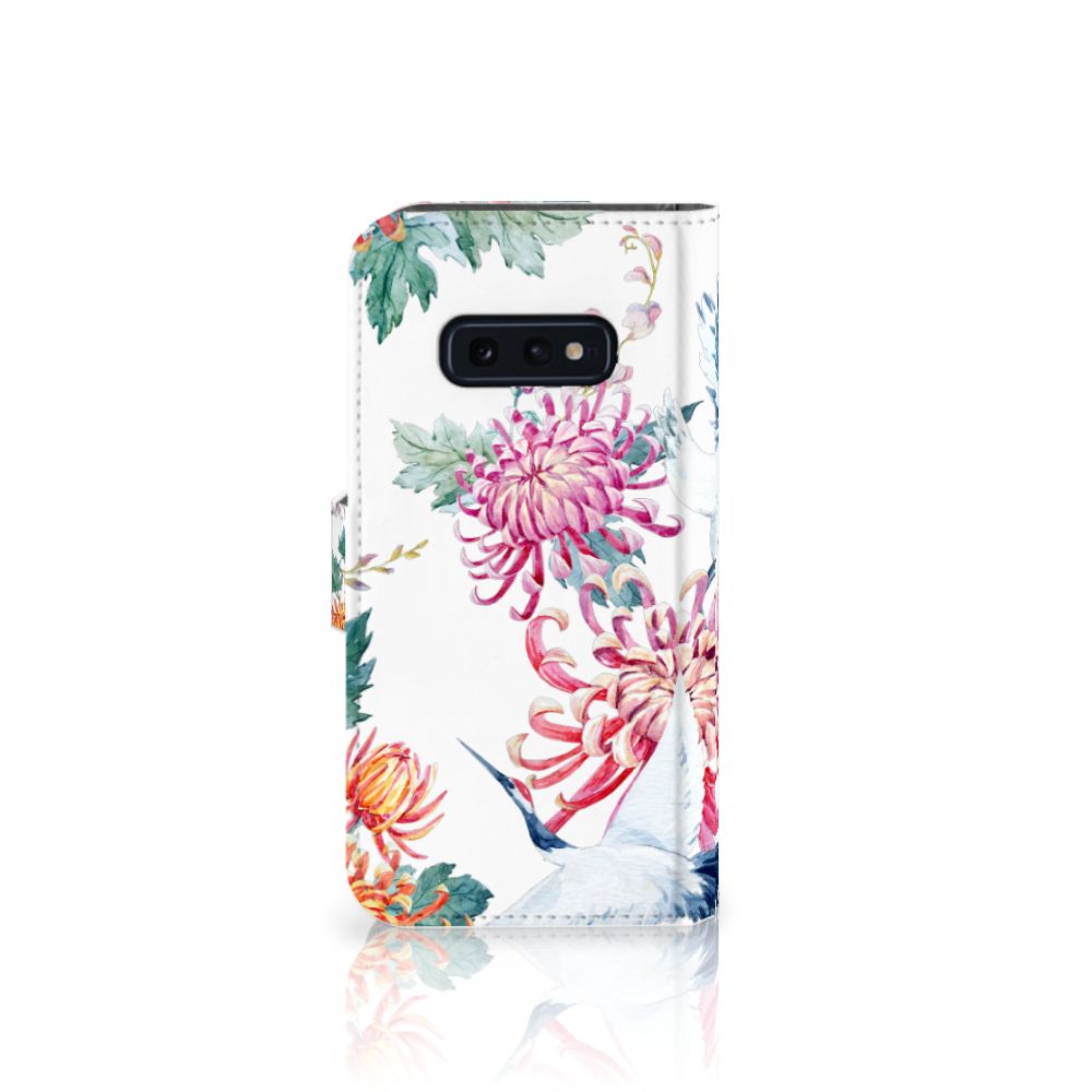 Samsung Galaxy S10e Telefoonhoesje met Pasjes Bird Flowers