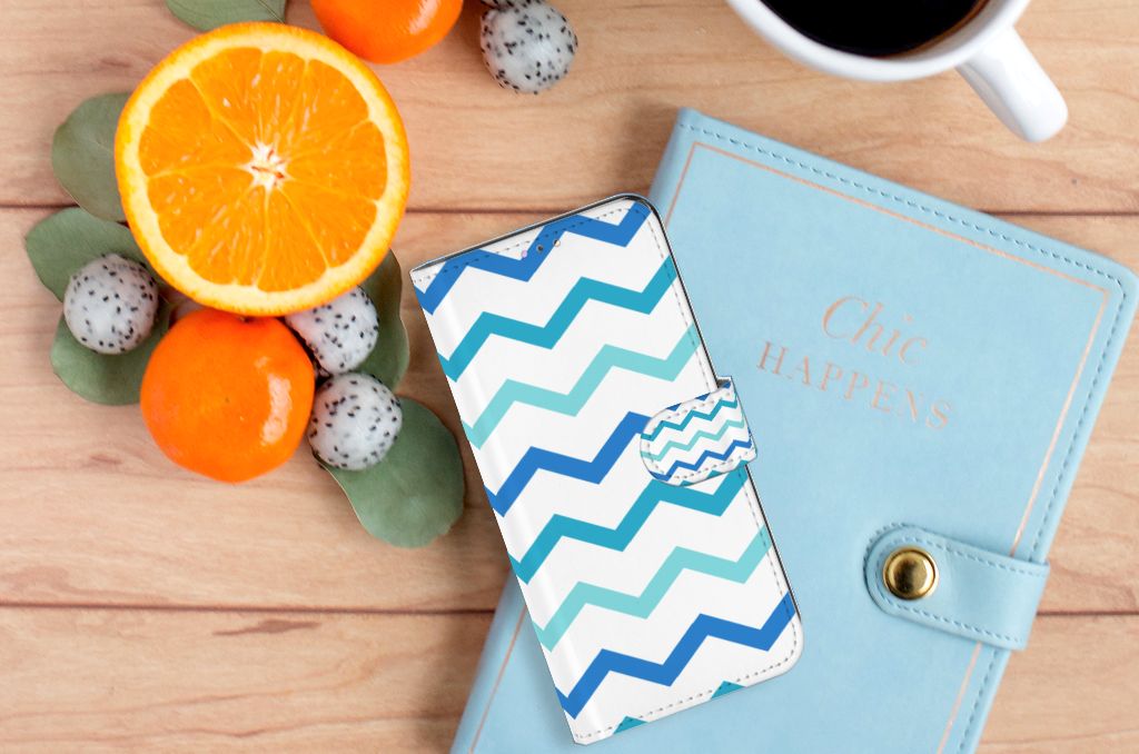 Samsung Galaxy A32 4G Telefoon Hoesje Zigzag Blauw