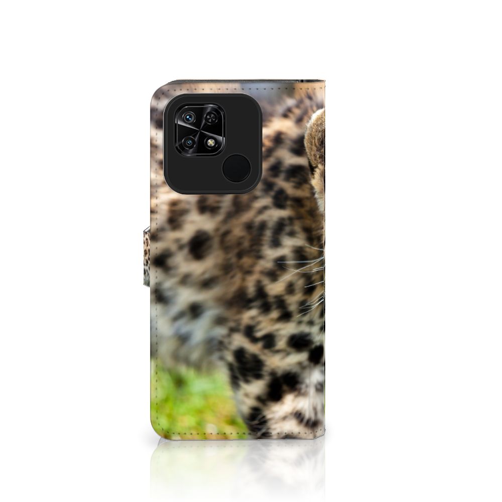 Xiaomi Redmi 10C Telefoonhoesje met Pasjes Baby Luipaard