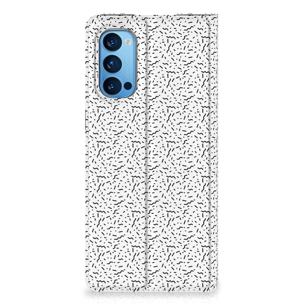 OPPO Reno4 Pro 5G Hoesje met Magneet Stripes Dots - B2C Telecom