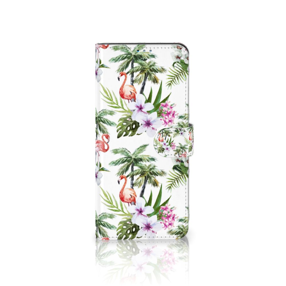 Motorola Moto G9 Plus Telefoonhoesje met Pasjes Flamingo Palms