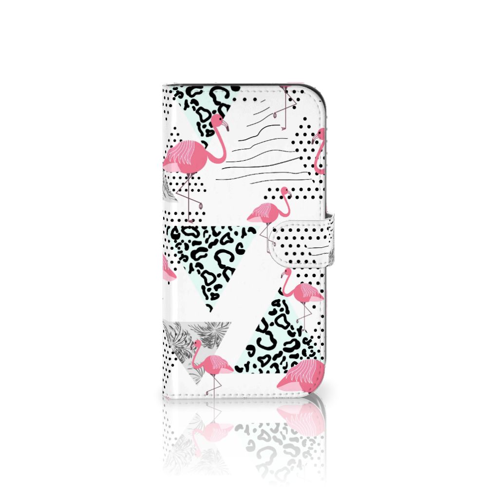 iPhone 13 Pro Max Telefoonhoesje met Pasjes Flamingo Triangle