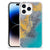 Apple iPhone 14 Pro Max Anti-Shock Hoesje Marble Blue Gold