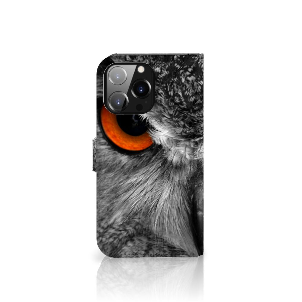iPhone 14 Pro Max Telefoonhoesje met Pasjes Uil