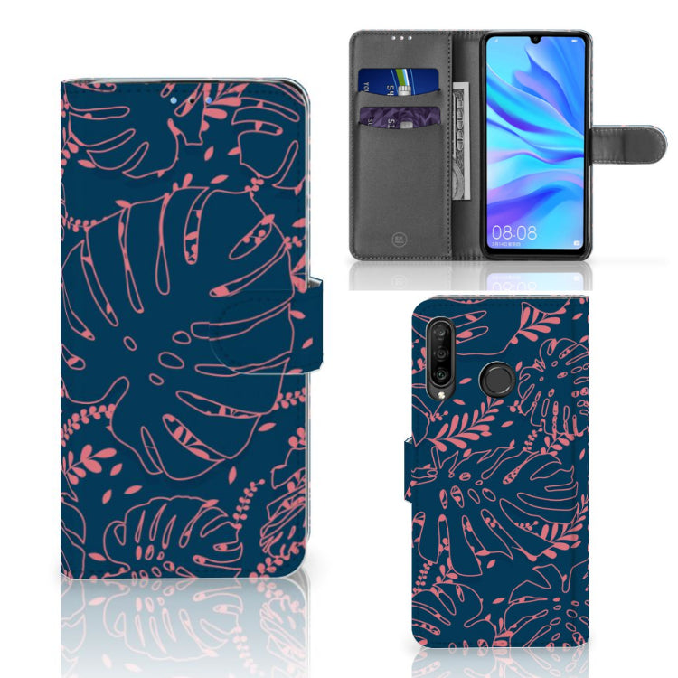 Huawei P30 Lite (2020) Hoesje Palm Leaves