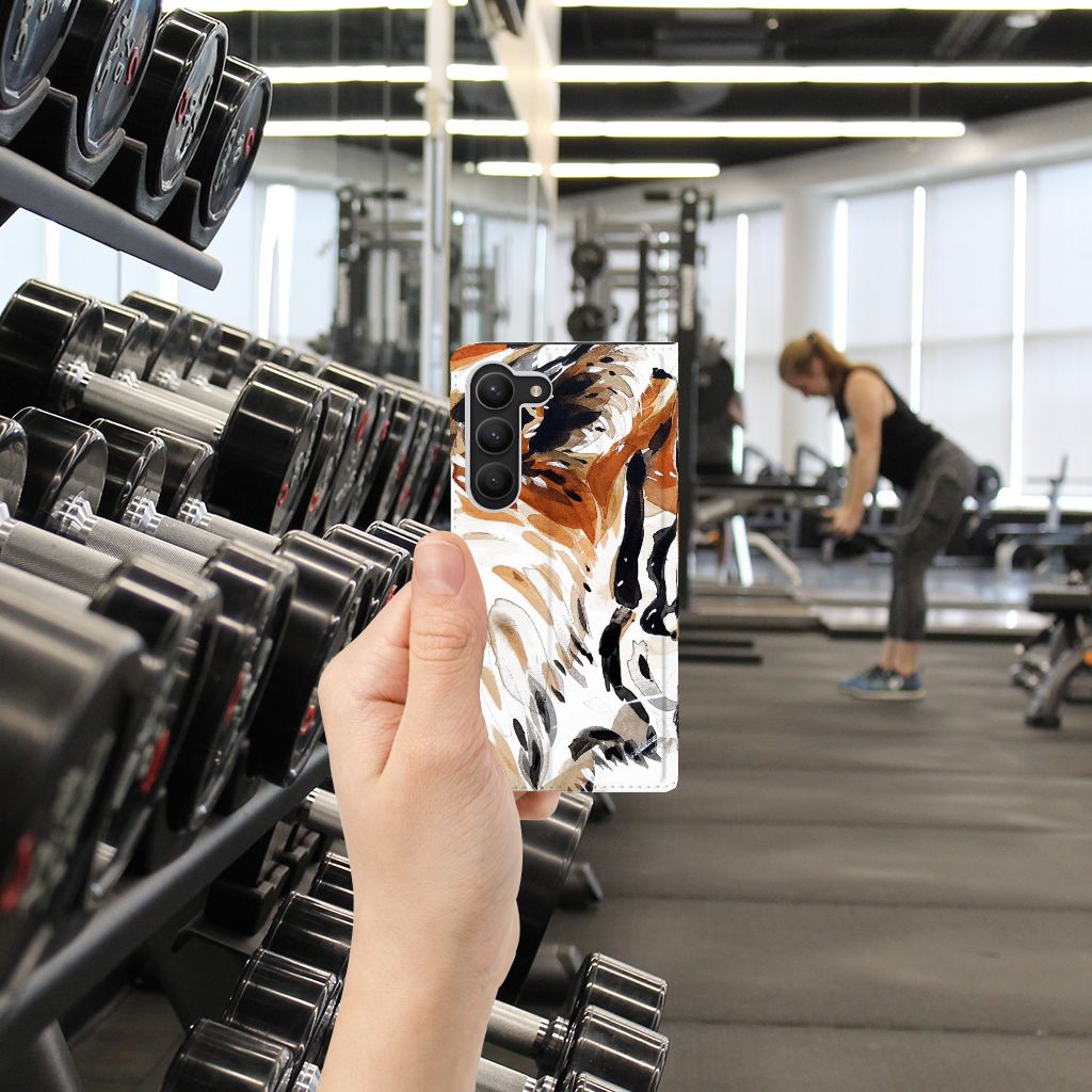 Bookcase Samsung Galaxy S23 Watercolor Tiger - B2C Telecom