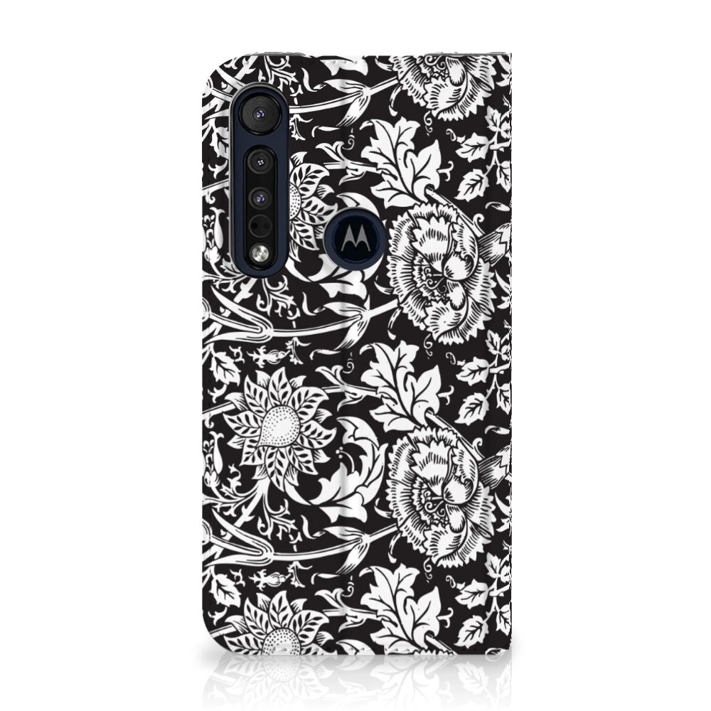 Motorola G8 Plus Smart Cover Black Flowers - B2C Telecom