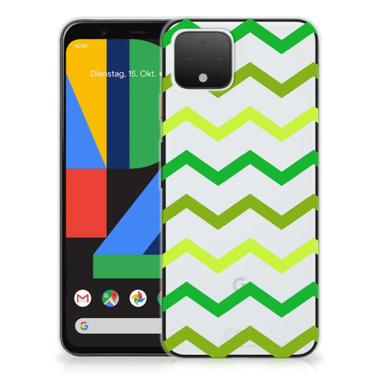 Google Pixel 4 TPU bumper Zigzag Groen