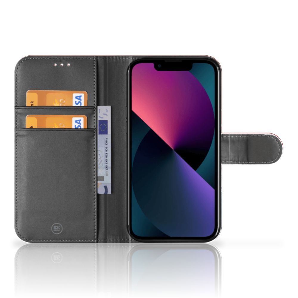 Apple iPhone 13 Bookstyle Case Nederland met pasjes en een stijlvolle binnenkant