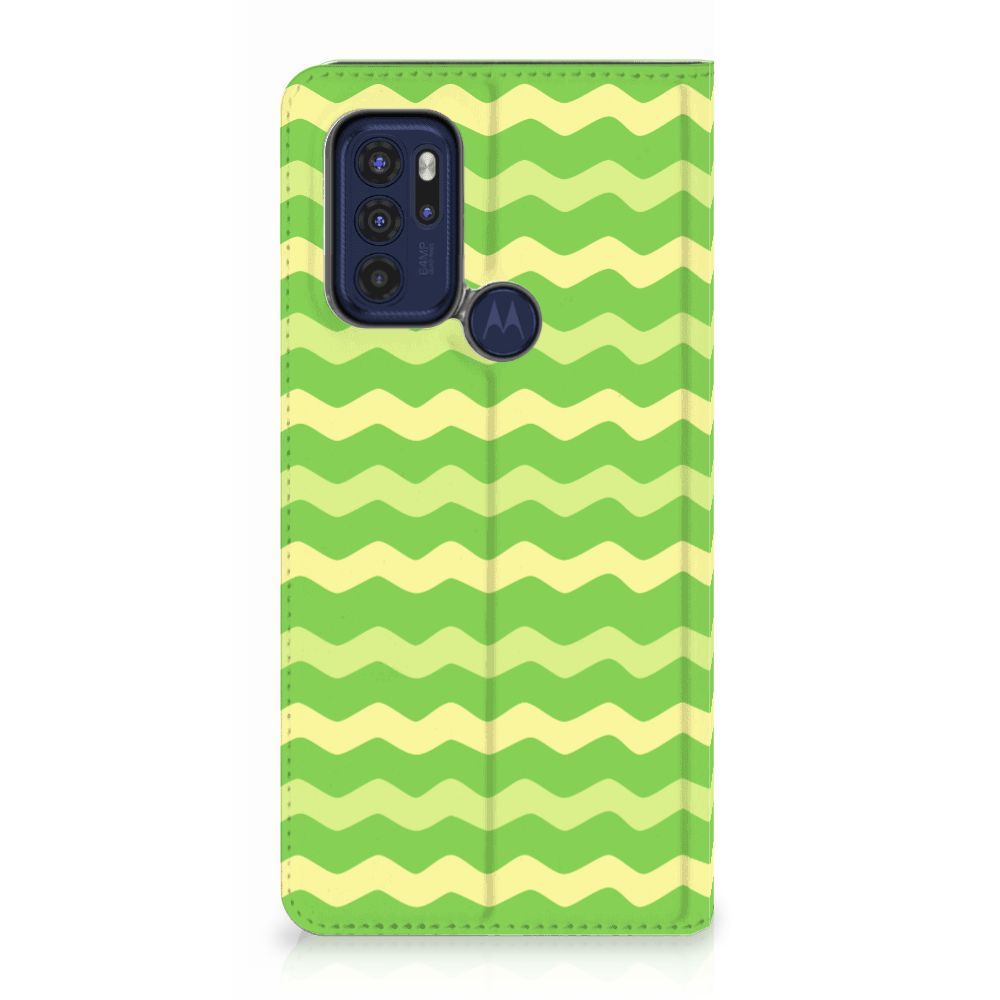Motorola Moto G60s Hoesje met Magneet Waves Green - B2C Telecom