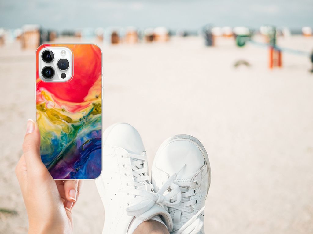 Hoesje maken iPhone 14 Pro Max Watercolor Dark B2C Telecom