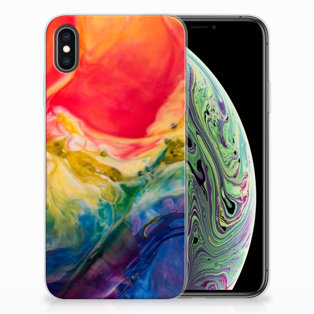 Hoesje maken Apple iPhone Xs Max Watercolor Dark