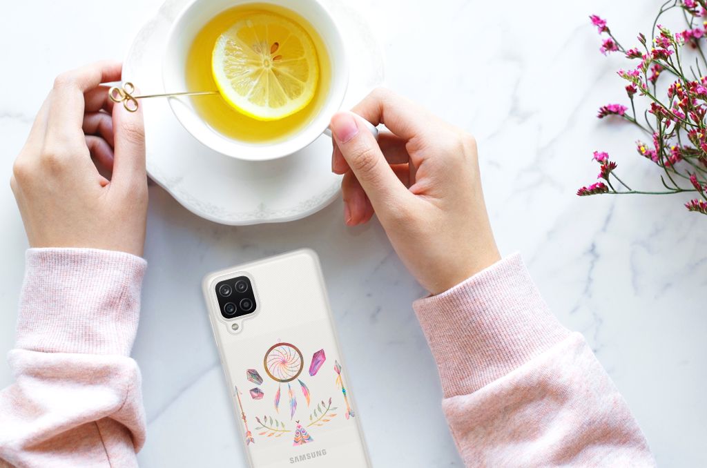 Samsung Galaxy A12 Telefoonhoesje met Naam Boho Dreamcatcher