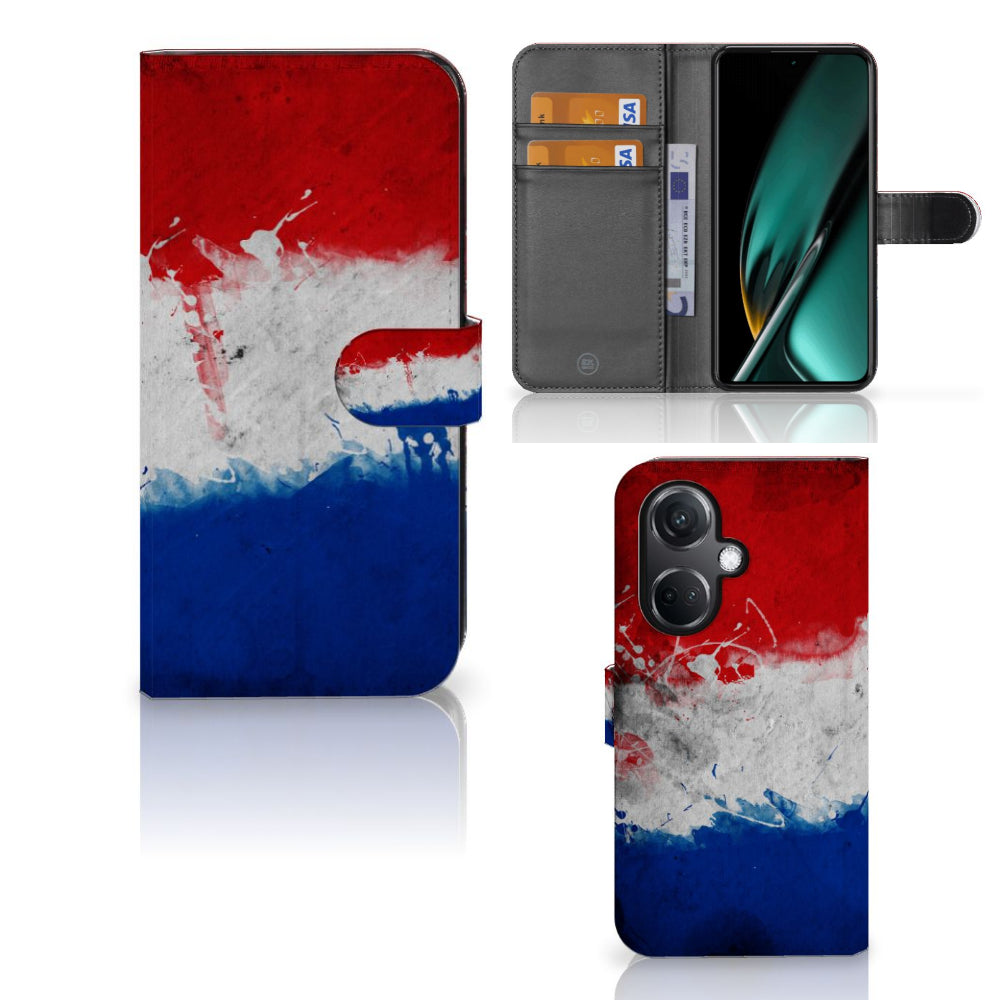 OnePlus Nord CE 3 Bookstyle Case Nederland met pasjes en Nederlandse vlag design