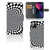 Apple iPhone 13 Book Case Illusie met zwart-wit design, unieke optische illusie voor een opvallende uitstraling.