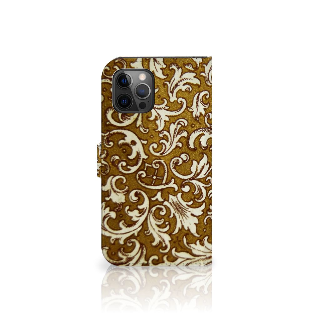 Wallet Case Apple iPhone 12 Pro Max Barok Goud