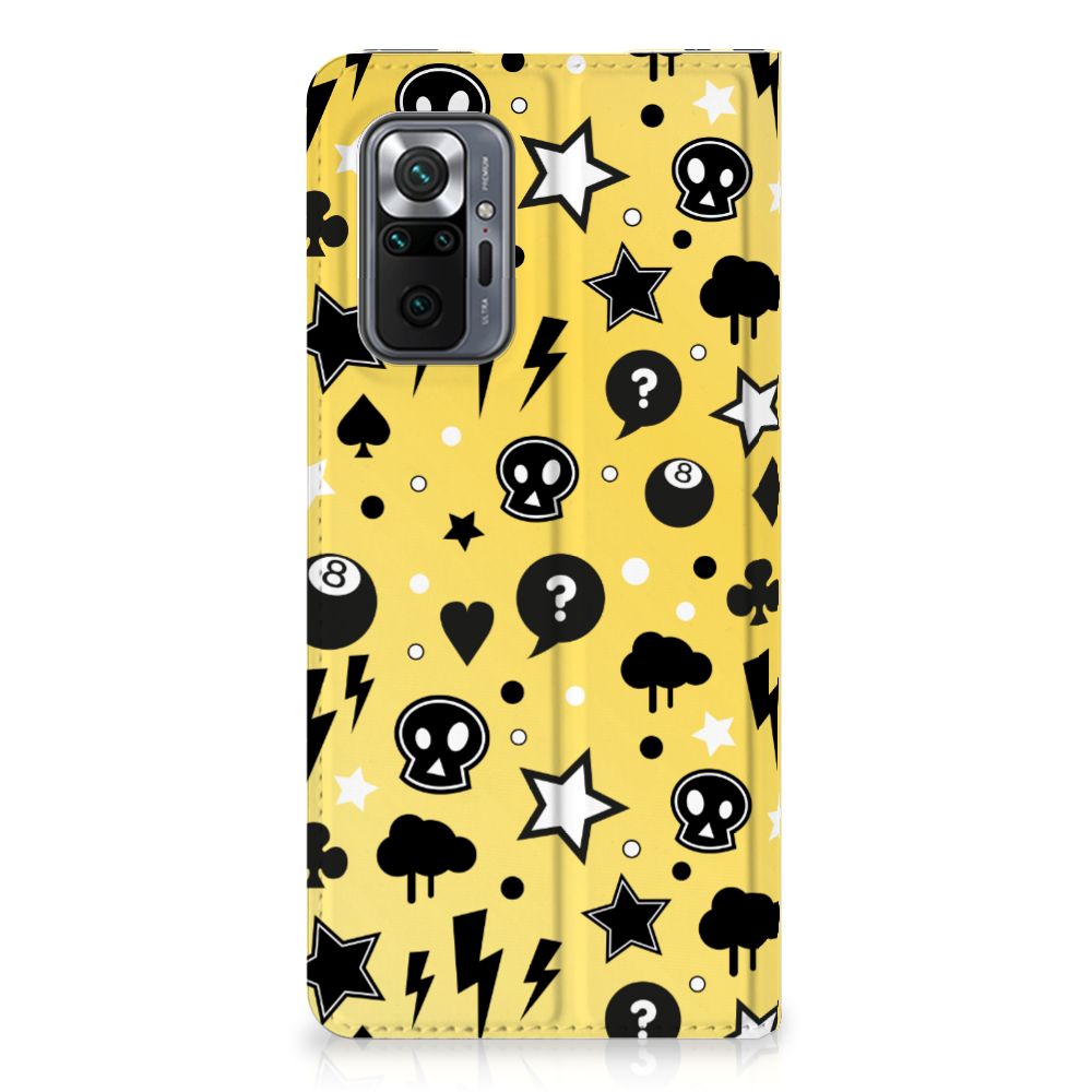 Mobiel BookCase Xiaomi Redmi Note 10 Pro Punk Geel - B2C Telecom