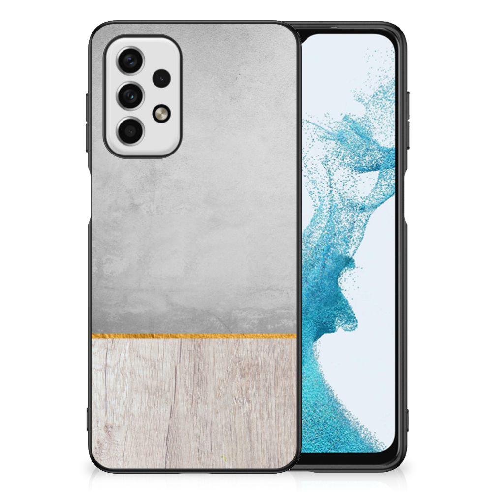 Samsung Galaxy A23 Houten Print Telefoonhoesje Wood Concrete B2C Telecom
