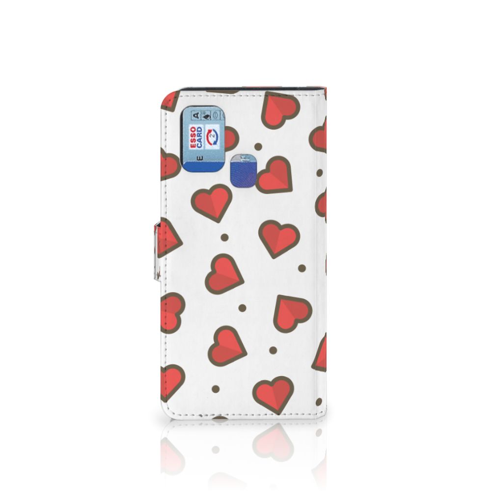 Samsung Galaxy M31 Telefoon Hoesje Hearts