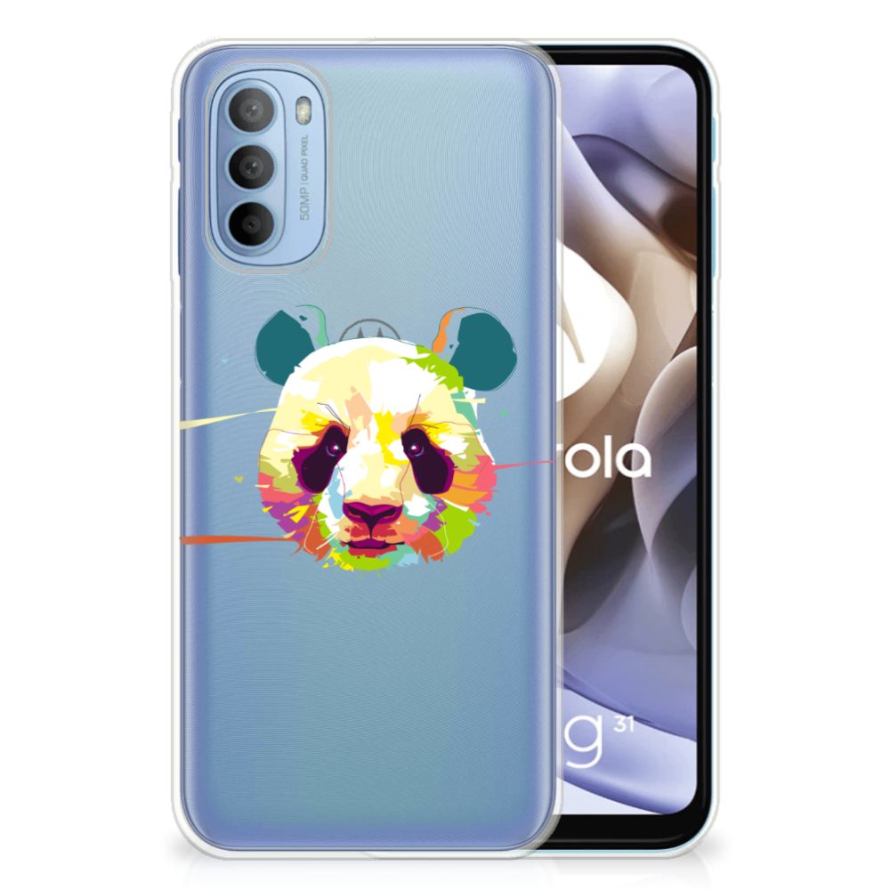Motorola Moto G31 | G41 Telefoonhoesje met Naam Panda Color B2C Telecom