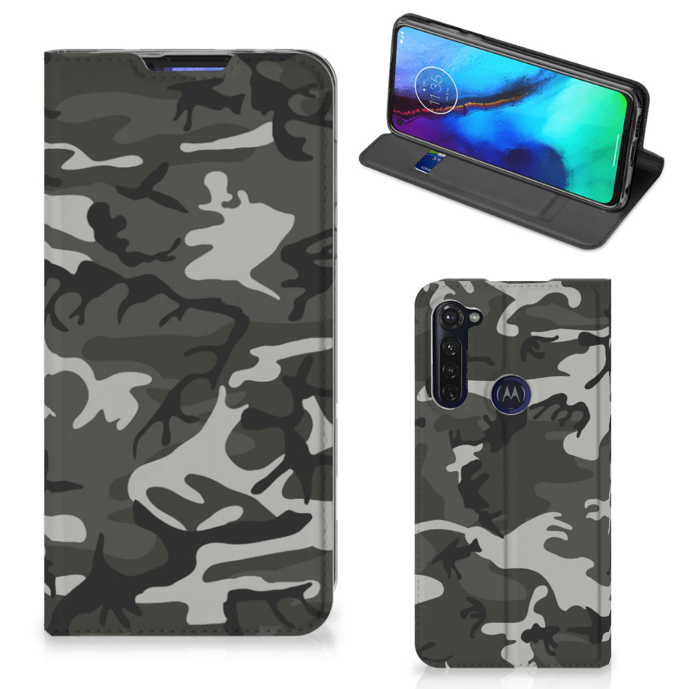 Motorola Moto G Pro Hoesje met Magneet Army Light - B2C Telecom