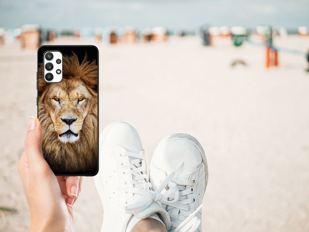 Samsung Galaxy A32 4G | A32 5G Enterprise Editie Dierenprint Telefoonhoesje Leeuw B2C Telecom