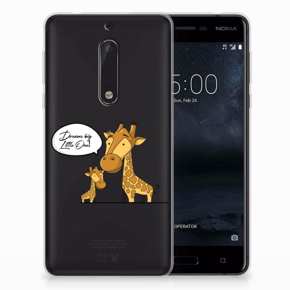 Nokia 5 Telefoonhoesje met Naam Giraffe