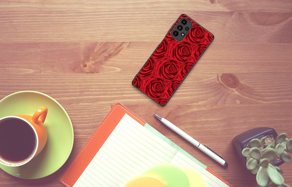Samsung Galaxy A13 4G Bloemen Hoesje Red Roses B2C Telecom